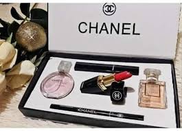 CHANEL CONFEZIONE 5 PEZZI: 2 PROFUMI +ROSSETTO+MATITA+MASCARA