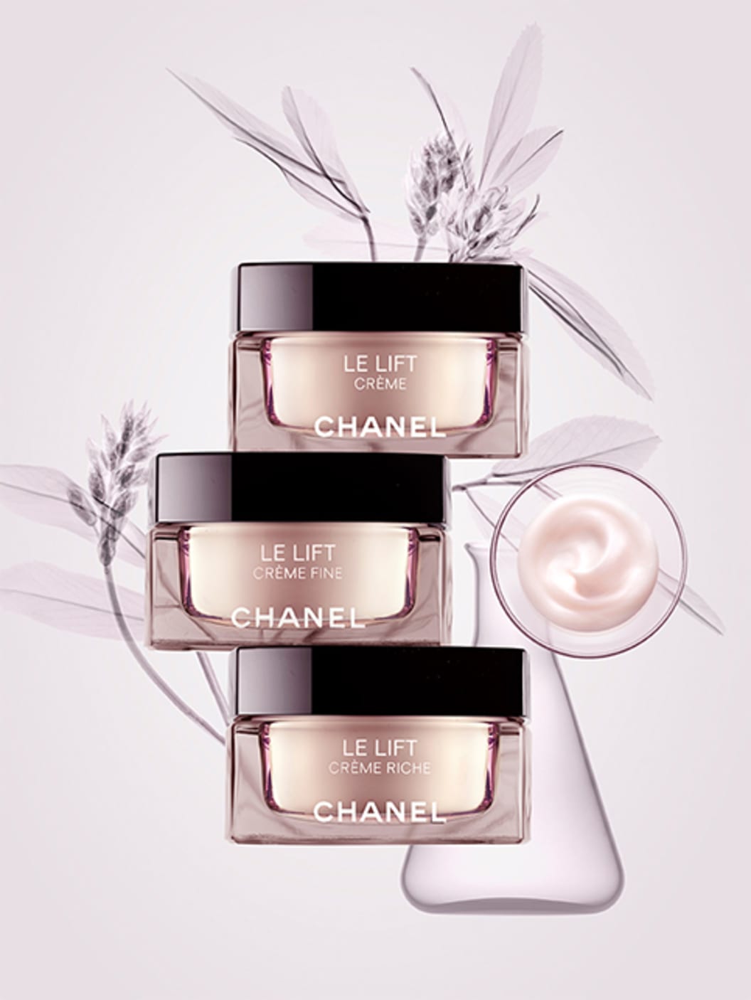 CHANEL LE LIFT CREME YEUX15ML, CREME RICHE 50ML, CREME FINE 50ML SET 3 CREME